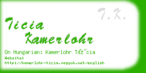 ticia kamerlohr business card